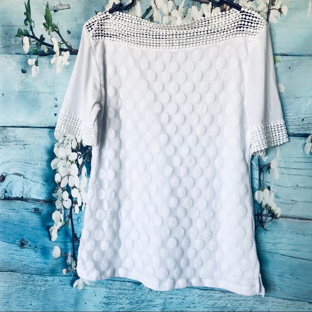SHANNON FORD NEW YORK WHITE TOP SZ L - Picture 1 of 4